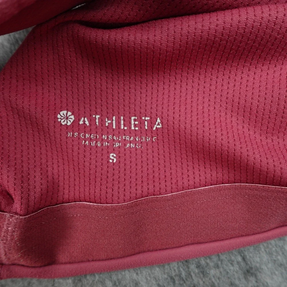 Athleta Sports Bra Women Small Pink Strappy High Neck Active Yoga Sports Top